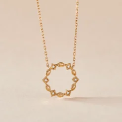 Collier éclat Perlé Plaqué Or Oxyde De Zirconium