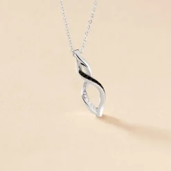 Collier Claudia Argent Blanc Oxyde De Zirconium