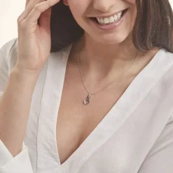 Collier Claudia Argent Blanc Oxyde De Zirconium