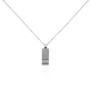 Collier Clement Acier Blanc Oxyde De Zirconium