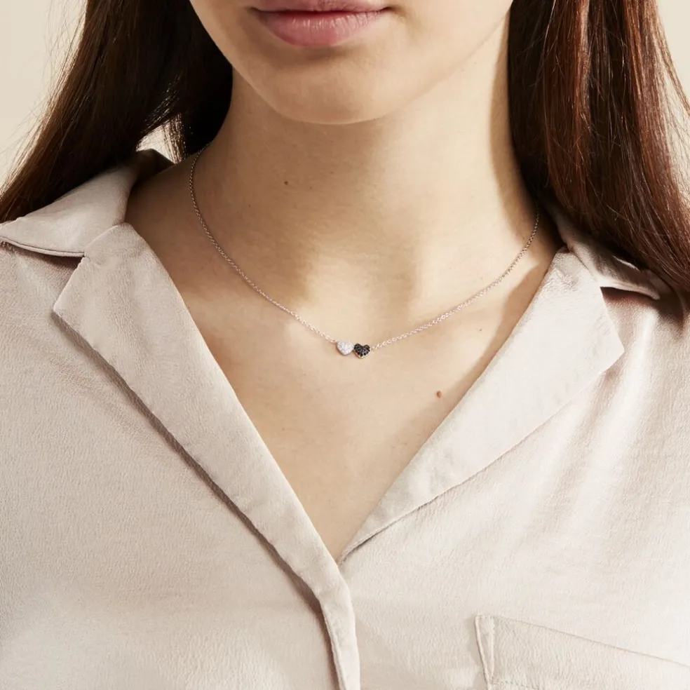 Collier Clementine Argent Blanc Oxyde De Zirconium