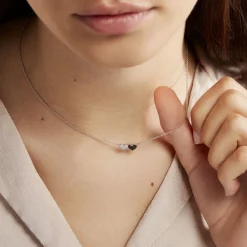 Collier Clementine Argent Blanc Oxyde De Zirconium