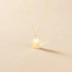 Collier Cleomelia Etoile Or Jaune