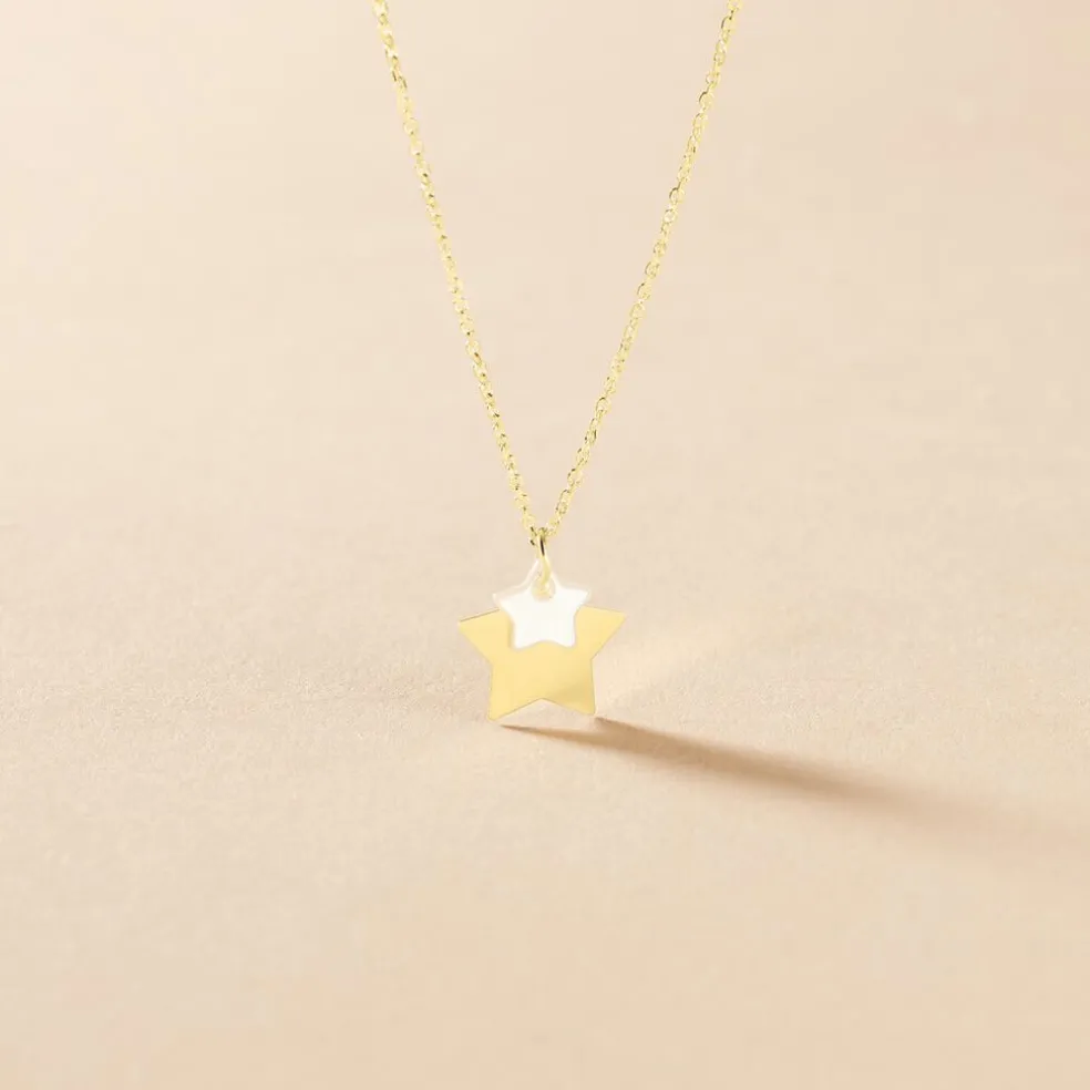 Collier Cleomelia Etoile Or Jaune
