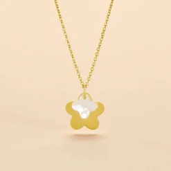 Collier Cleomelia Fleur Or Jaune