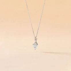 Collier Clothilde Or Blanc Oxyde De Zirconium