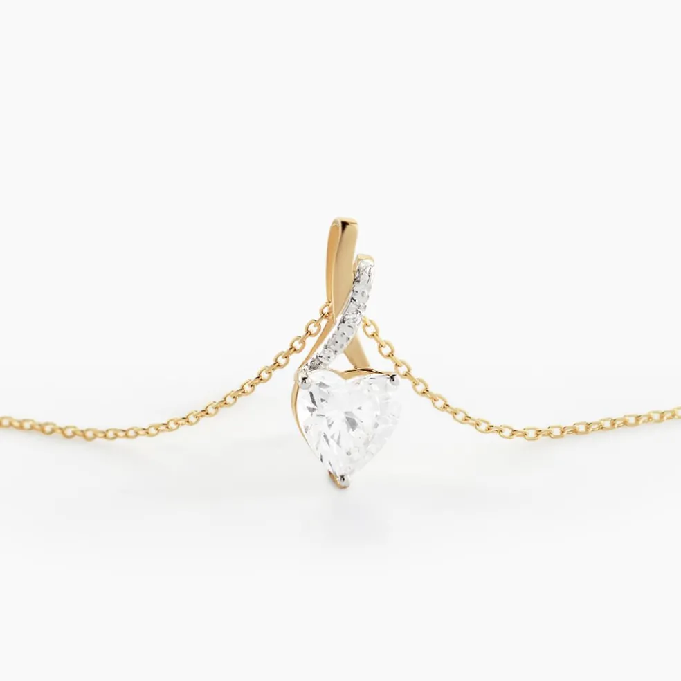 Collier Clothilde Or Jaune Oxyde De Zirconium