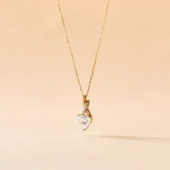 Collier Clothilde Or Jaune Oxyde De Zirconium