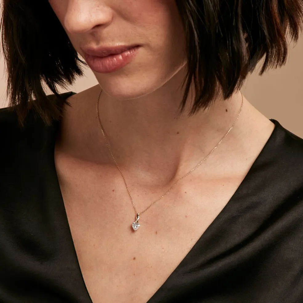 Collier Clothilde Or Jaune Oxyde De Zirconium