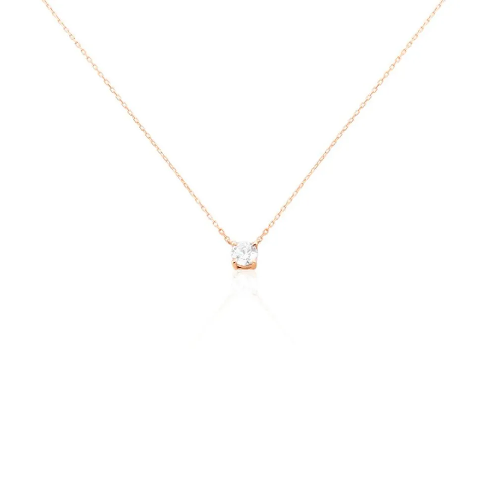 Collier Colby Or Rose Oxyde De Zirconium