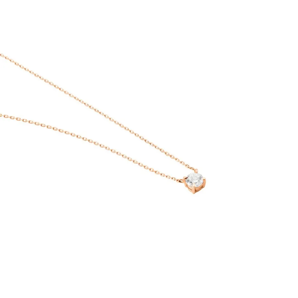 Collier Colby Or Rose Oxyde De Zirconium