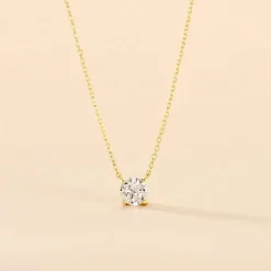 Collier Collection Aphrodite Or Jaune Diamant Synthetique