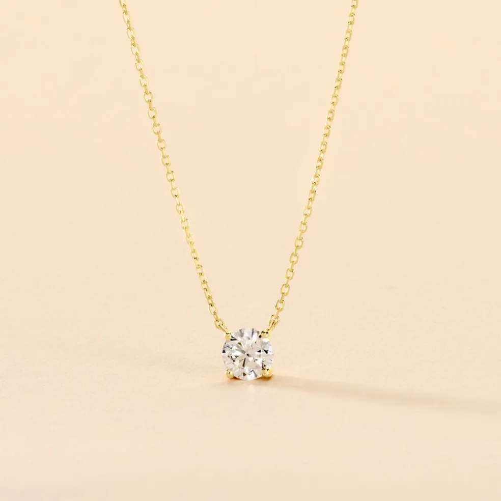 Collier Collection Aphrodite Or Jaune Diamant Synthetique