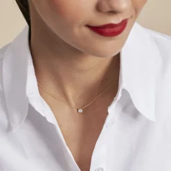 Collier Collection Aphrodite Or Jaune Diamant Synthetique