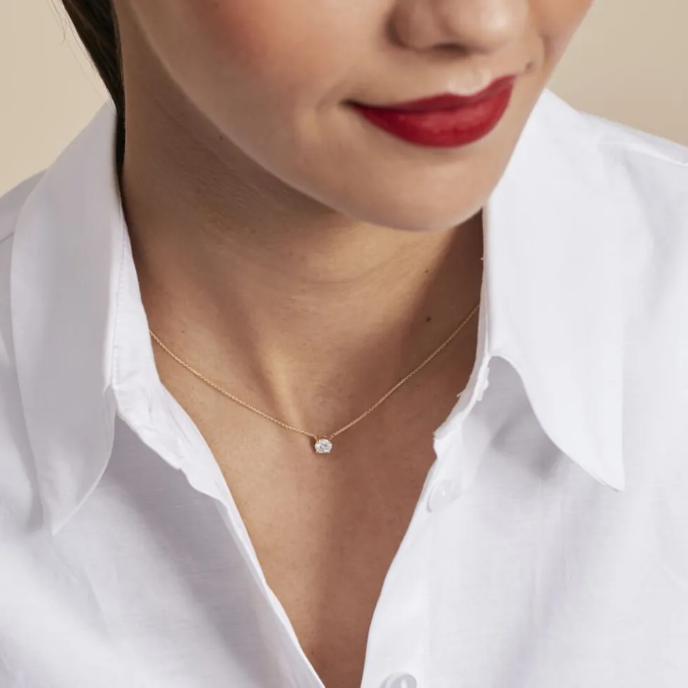 Collier Collection Aphrodite Or Jaune Diamant Synthetique