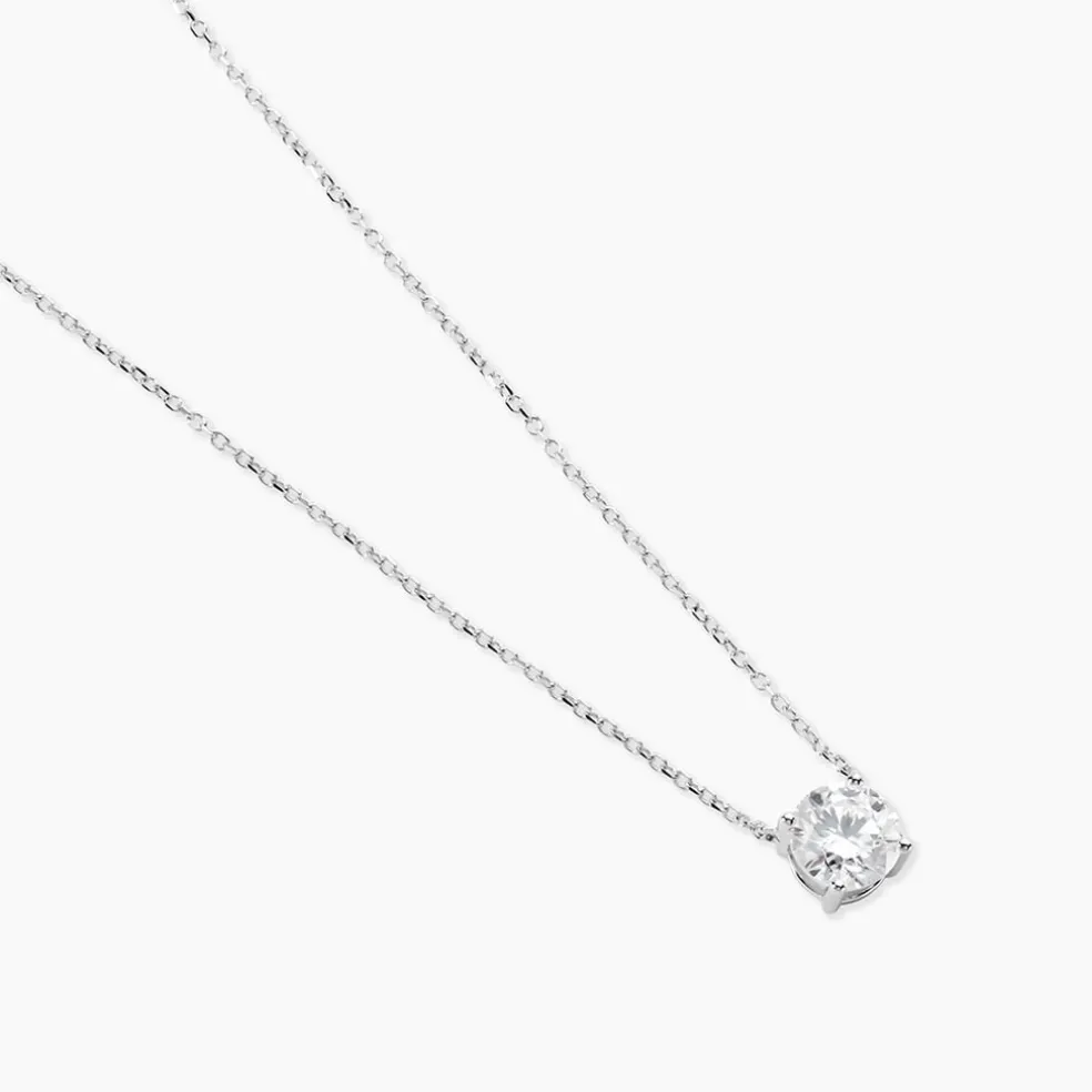 Collier Collection Aphrodite Or Blanc Diamant Synthetique