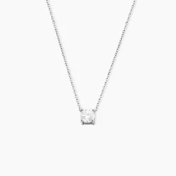 Collier Collection Aphrodite Or Blanc Diamant Synthetique