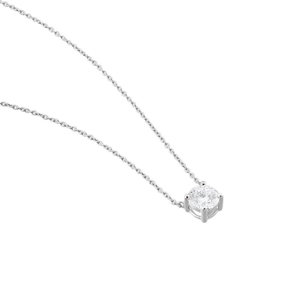 Collier Collection Aphrodite Or Blanc Diamant Synthetique