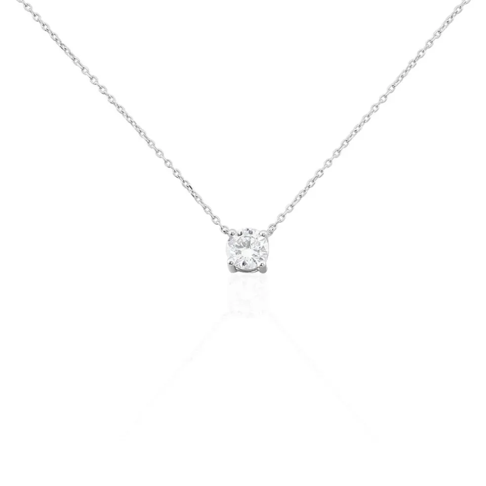 Collier Collection Aphrodite Or Blanc Diamant Synthetique