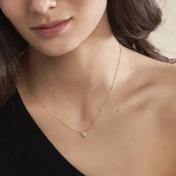 Collier Collection Aphrodite Or Jaune Diamant Synthetique