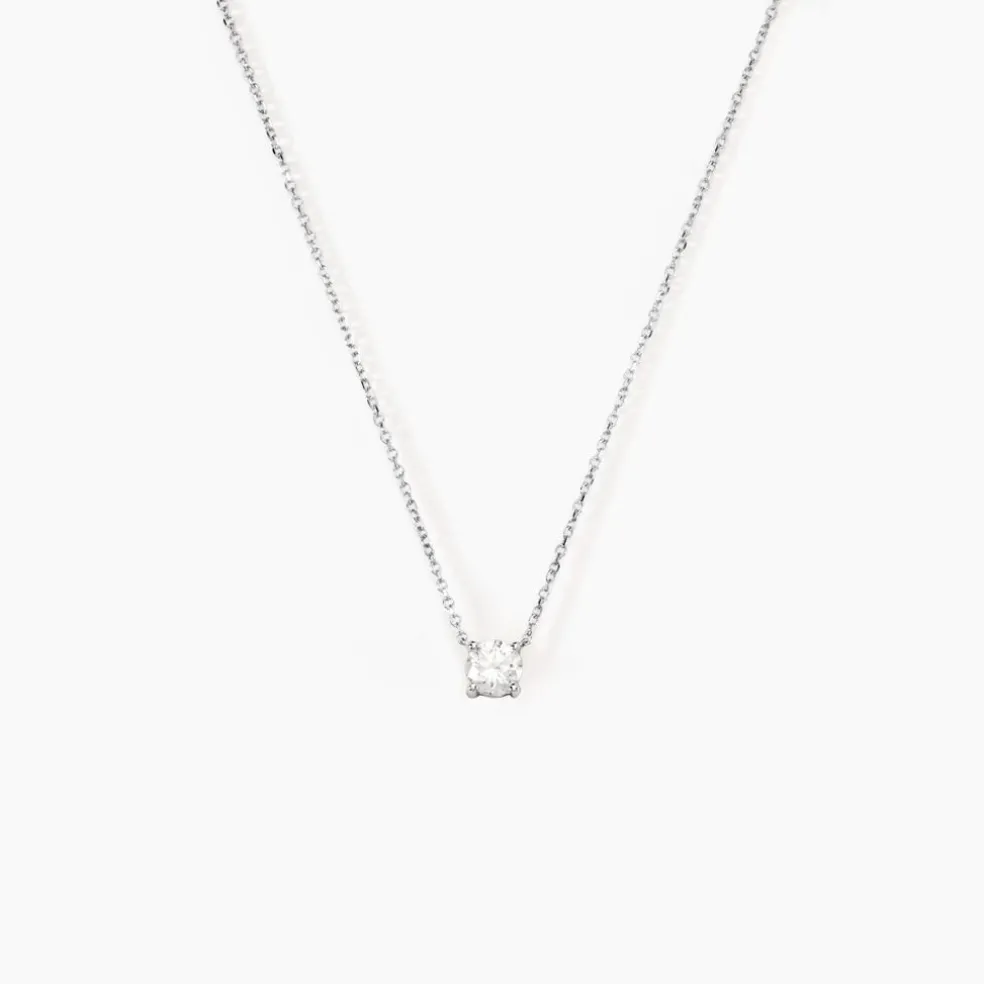 Collier Collection Aphrodite Or Blanc Diamant Synthetique