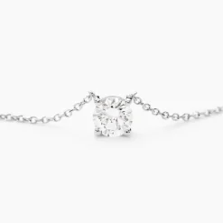 Collier Collection Aphrodite Or Blanc Diamant Synthetique
