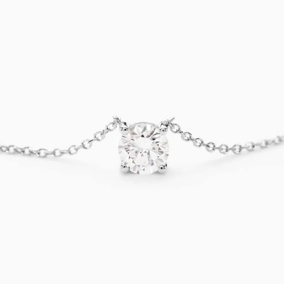 Collier Collection Aphrodite Or Blanc Diamant Synthetique