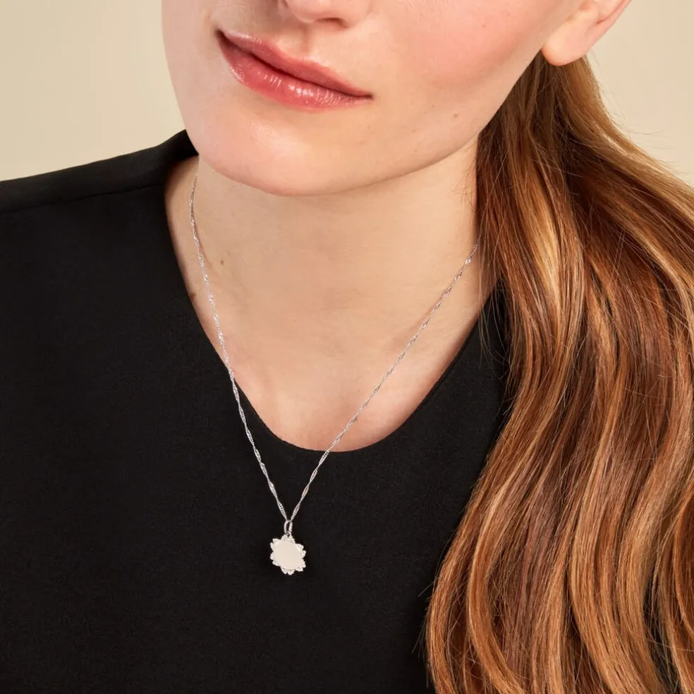 Collier Collette Argent Blanc