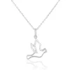 Collier Colombe Argent Blanc Oxyde De Zirconium