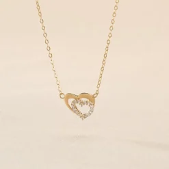 Collier Constancia Or Jaune Oxyde De Zirconium