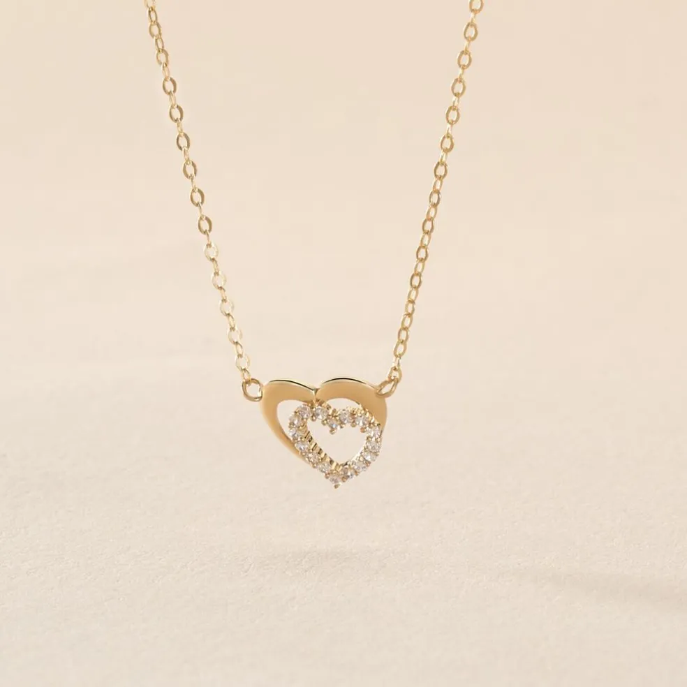 Collier Constancia Or Jaune Oxyde De Zirconium