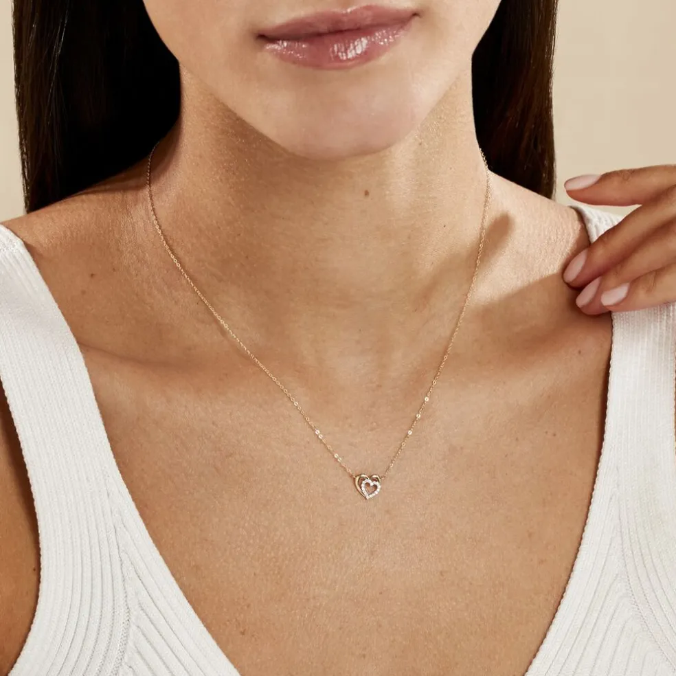 Collier Constancia Or Jaune Oxyde De Zirconium