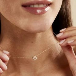 Collier Constancia Or Jaune Oxyde De Zirconium