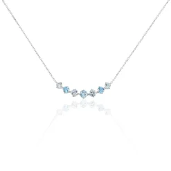 Collier Corabella Or Blanc Topaze