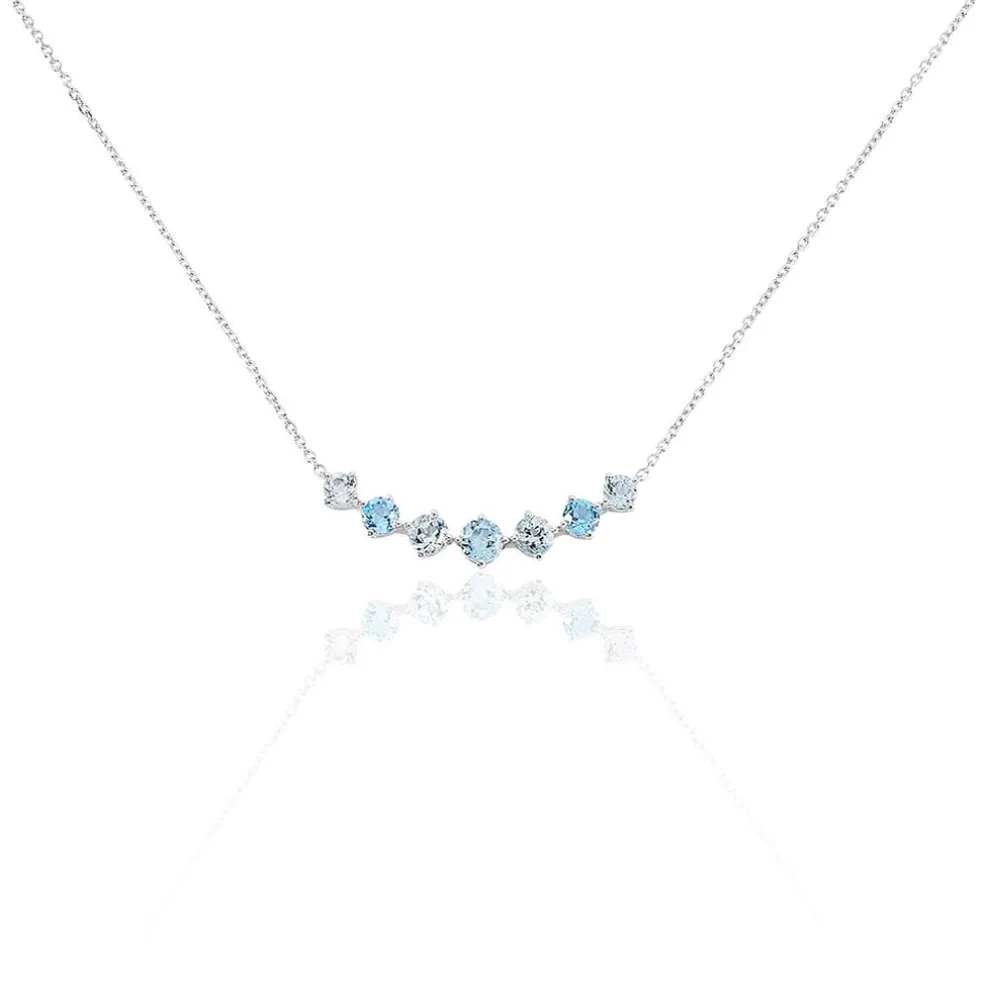 Collier Corabella Or Blanc Topaze