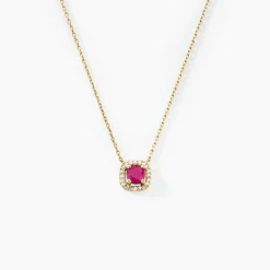 Collier Cosimo Or Jaune Rubis Diamant