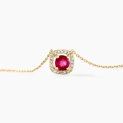 Collier Cosimo Or Jaune Rubis Diamant