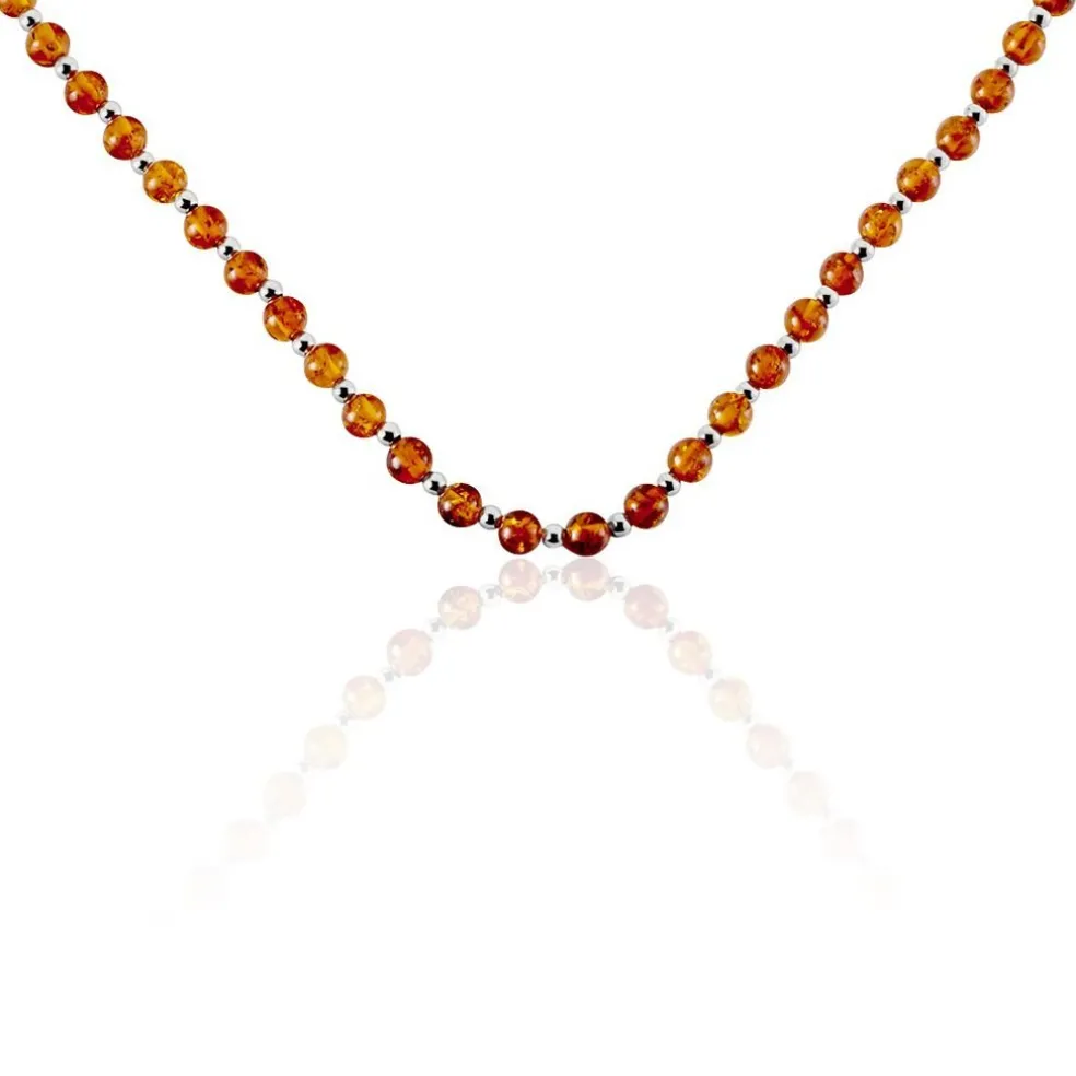 Collier Costin Argent Ambre