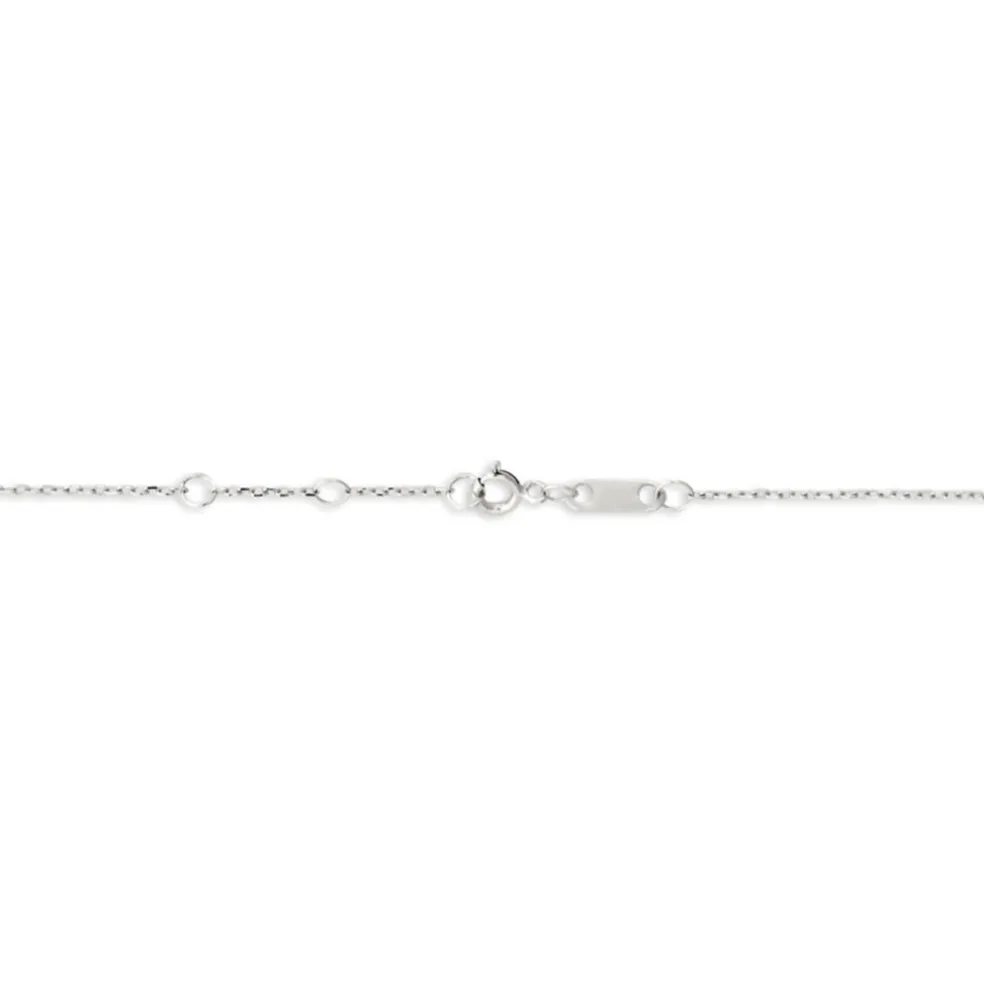 Collier Courbes Or Blanc Diamant