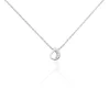 Collier Court Argent Blanc Sylvan Oxyde De Zirconium