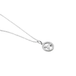 Collier Court Argent Blanc Ayeline Oxyde De Zirconium