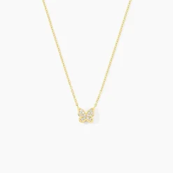 Collier Court Argent Rose Anne-lise Oxyde De Zirconium