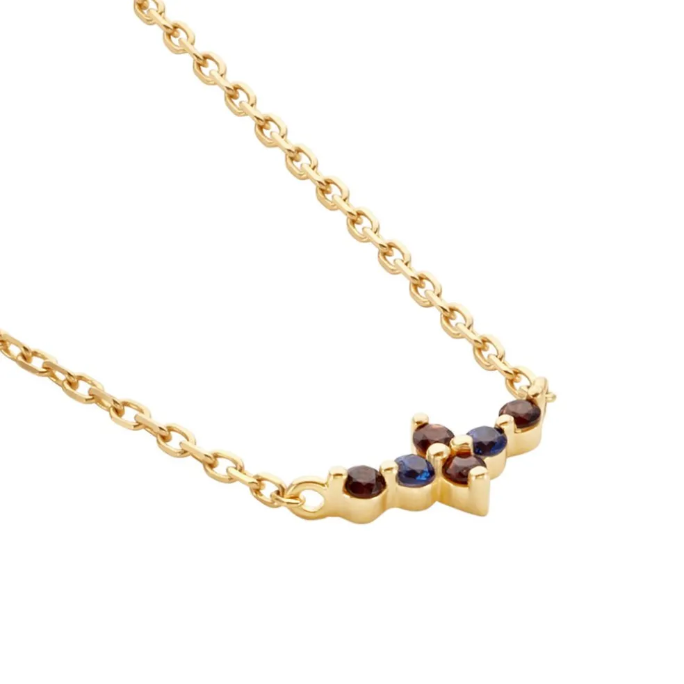 Collier Céphée Plaqué Or Doré Pierres De Synthèses