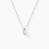 Collier Curve Argent Blanc