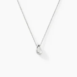 Collier Curve Argent Blanc
