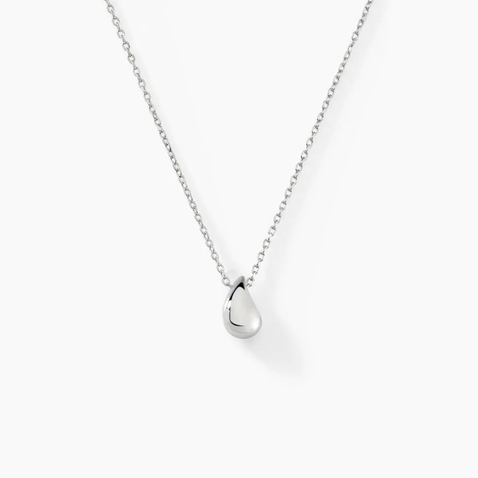 Collier Curve Argent Blanc