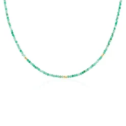 Collier Cyclades Argent Jaune Agate