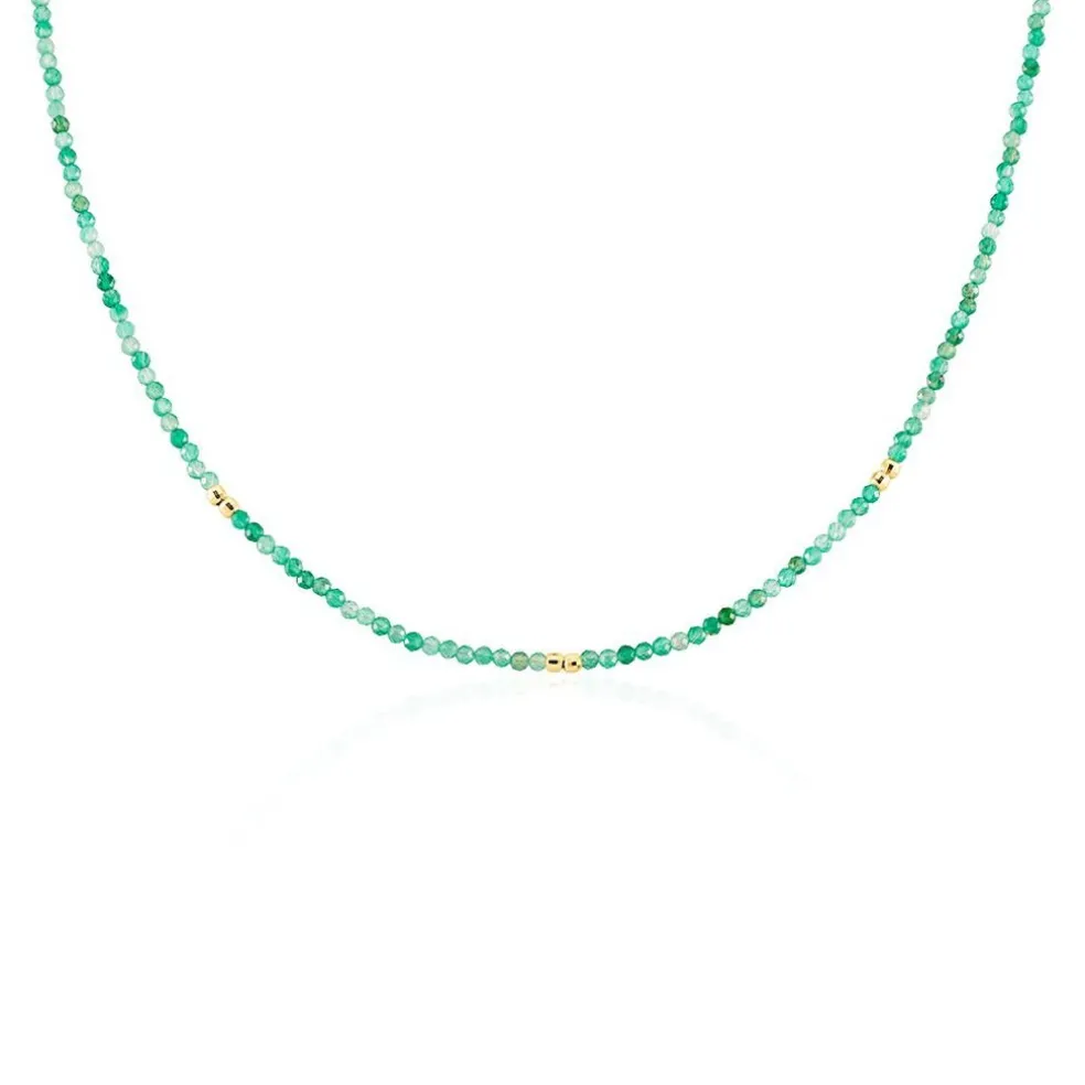 Collier Cyclades Argent Jaune Agate