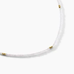 Collier Cyclades Argent Jaune Quartz