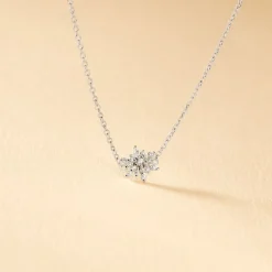 Collier Cyriac Argent Blanc Oxyde De Zirconium